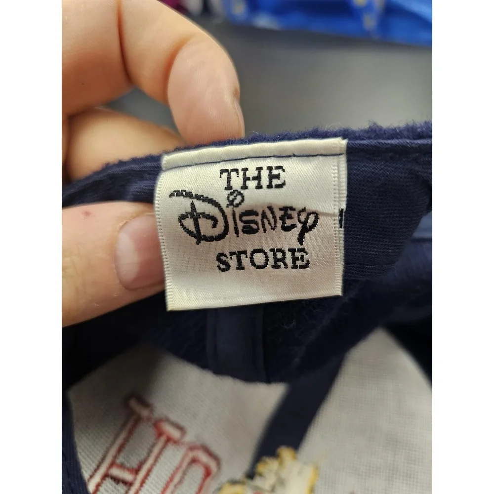 Vintage Disney Winnie The Pooh Hat Cap Strap Back Boys One Size‎ Blue Red 90s